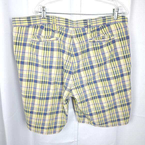 VTG Tailor Vintage Mens 42 Plaid Reversible Chinos Casual Cotton Shorts - Picture 2 of 8